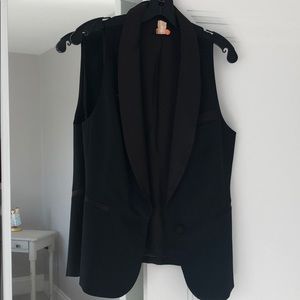 J crew two tone vest with silk detail